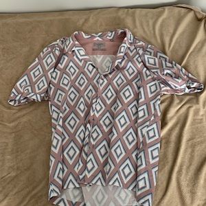 Ted Baker Geometric Pattern Shirt - Size 6